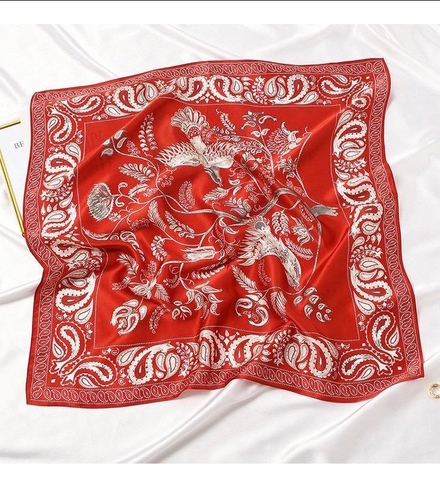 Set Quà Himhip Khăn Lụa Cao Cấp 65*65cm & Cài Khăn Kèm Túi Hộp Thiệp - 132