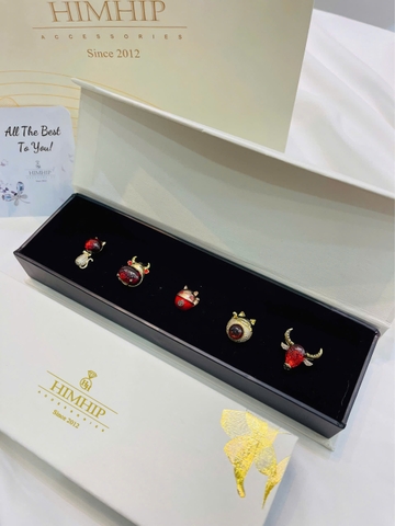 Set Quà Tặng HimHip Cài Áo Kèm Túi Hộp Thiệp - 824
