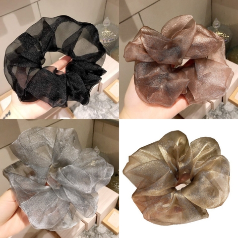 Scrunchies HimHip Vải Trơn Nữ Tính 6.5cm