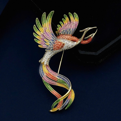 Trâm,Ghim Cài HimHip Uyên Ương Mãn Đường HKCC Đính Phale 4*7,5cm