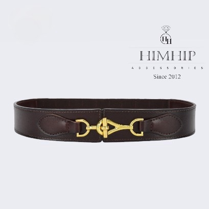 Dây Lưng HimHip Da Thật Mix Chun Khoá Móc Độc Đáo 4x67cm