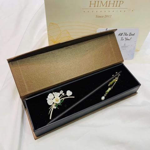 Set Quà 8/3 HimHip Trâm Cài Tóc & Cài Áo Kèm Túi Hộp Thiệp - 46