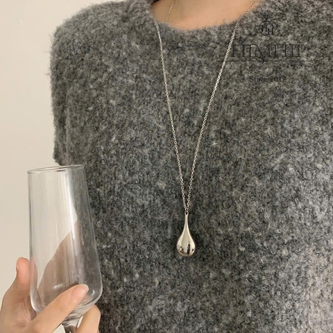 Vòng Cổ HimHip Titan Charm Giọt Nước Phối Dây Nhỏ Thời Trang 70+6cm