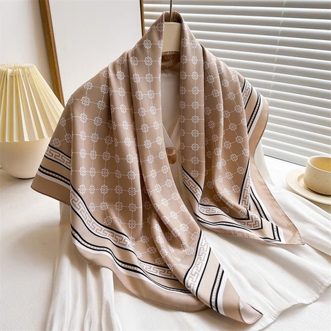 Khăn Lụa Cotton HimHip 90x90cm Khăn Quàng Quà Tặng Khăn - 62