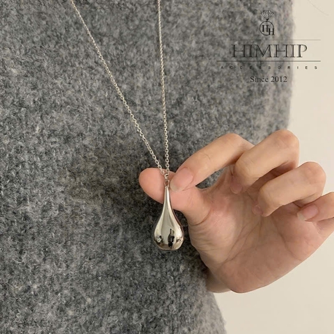 Vòng Cổ HimHip Titan Charm Giọt Nước Phối Dây Nhỏ Thời Trang 70+6cm