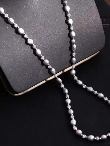 Vòng Cổ HimHip Trai Dị Khóa Nơ Đính Đá Phale Sang Trọng 82~83cm