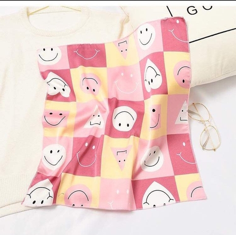 Khăn Lụa Thời Trang HimHip 50x50cm Khăn Quàng Quà Tặng Khăn