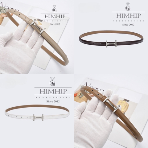 Dây Lưng HimHip Da Thật Luồn Trong Mặt Chữ H Trẻ Trung 1.5x106cm