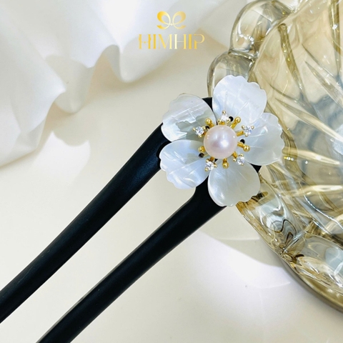 Trâm Cài Tóc HimHip Bạch Hồng Mai 15cm Hộp Phụ Kiện Áo Dài