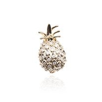 Trâm, Ghim Cài Áo Nhỏ HimHip Quả Dứa Vàng Đáng Yêu HKCC Đính Phale 1,3*2,3cm