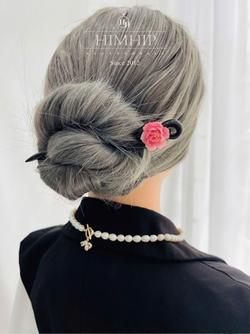 Trâm, Ghim Cài Tóc HimHip Hoa Mẫu Đơn Thanh Lịch 15cm Hộp Phụ Kiện Áo Dài