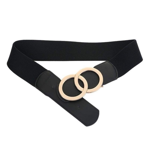 Dây Lưng HimHip Da Thật Phối Chun Mặt OO Sang Trọng 5x81.5cm