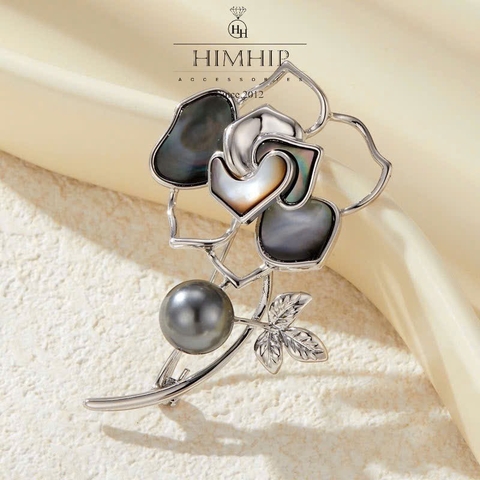 Set Quà HimHip Khăn Lụa Vuông 70x70cm & Cài Khăn, Cài Áo Kèm Túi Hộp Thiệp - 625