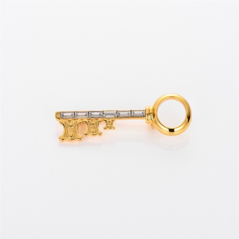 Trâm, Ghim Cài Áo HimHip Chìa Khoá Vàng Sang Trọng HKCC Đính Phale 2*6cm