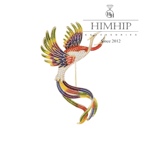 Trâm,Ghim Cài HimHip Uyên Ương Mãn Đường HKCC Đính Phale 4*7,5cm