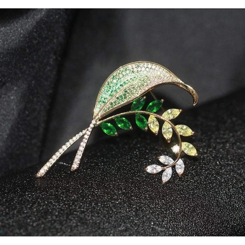 Trâm, Ghim Cài Áo HimHip Bông Lúa Thanh Lịch HKCC Đính Phale 4*6cm