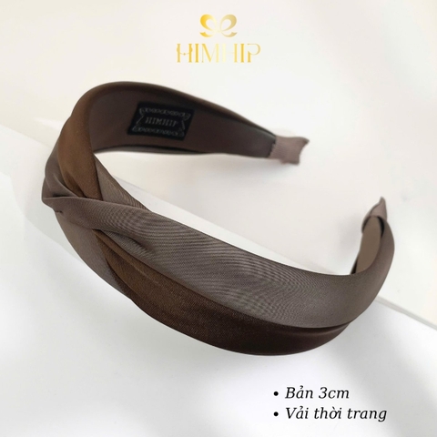 Bờm HimHip Vải Trơn 2 Màu Thắt Nơ Thanh Lịch 3cm HPBD