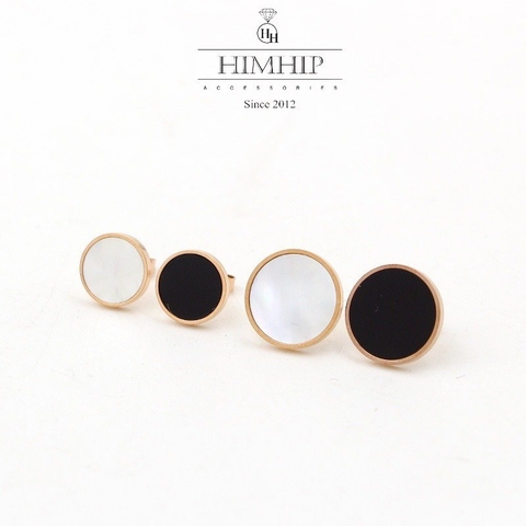 Khuyên Tai Nụ HimHip Mặt Tròn Trẻ Trung