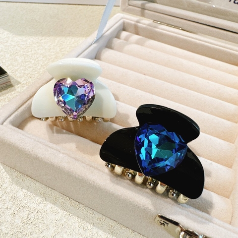 Kẹp Càng Cua HimHip Composite Phối Phale Trái Tim Sang Trọng 8 Răng 3x3.5cm