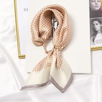 Set Quà Himhip Khăn Lụa Cao Cấp 65*65cm & Cài Khăn Kèm Túi Hộp Thiệp - 155