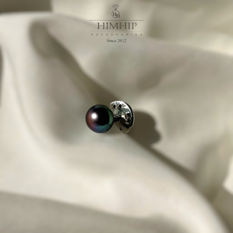 [Thiết kế] Pin Cài Áo HimHip HKCC Mix Trai Thật Đen 0.8x1.6cm (Màu kim loại ngẫu nhiên) HPBD