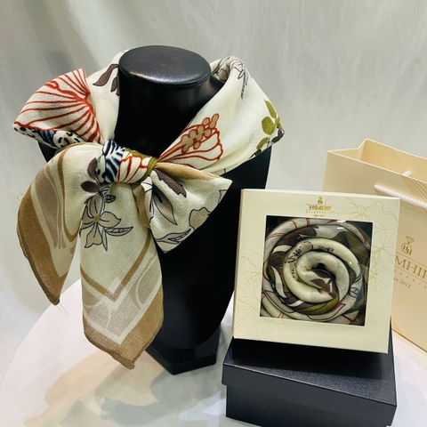 Set Quà HimHip Khăn Viscose  90x90cm Kèm Túi Hộp Thiệp - 1032
