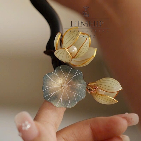 Trâm Cài Tóc HimHip Kim Liên Tịnh Đế 20cm Kèm Hộp Phụ Kiện Áo Dài