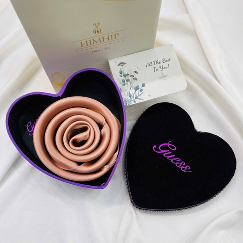 Set Quà Valentine HimHip Khăn Lụa Vuông Cao Cấp 53x53cm Kèm Túi Hộp Thiệp - 1139