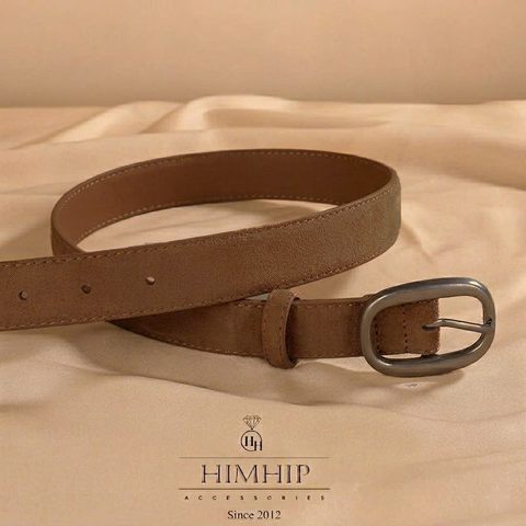 Dây Lưng HimHip Da Lộn Mặt Khóa Oval HKCC 2.8x100cm