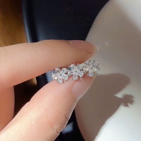 Trâm, Ghim Cài Áo Nhỏ HimHip HKCC Phối Hàng 3 Hoa Phale Lấp Lánh 2.2*0.8cm