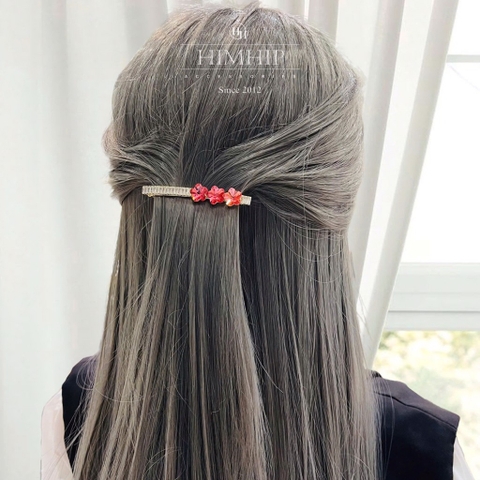 Set Quà HimHip Khăn Lụa Vuông 70x70cm & Kẹp Tóc Kèm Túi Hộp Thiệp - 30