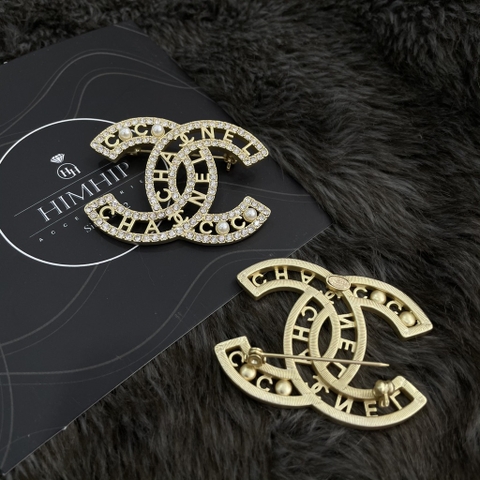 Trâm, Ghim Cài Áo HimHip Chữ X Vàng Lồng Chữ Sang Trọng HKCC Mix Trai 4x5cm