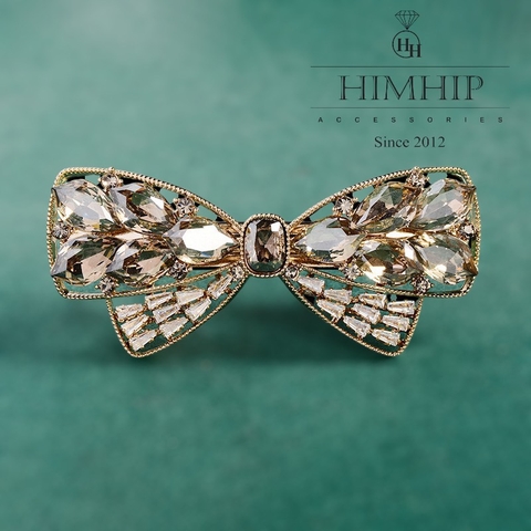 Kẹp Bấm HimHip HKCC Đính Phale Nơ Sang Trọng 3x7cm