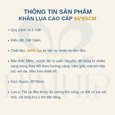 Set Quà HimHip Khăn Lụa Cao Cấp 65x65cm & Cài Khăn, Cài Áo Kèm Túi Hộp Thiệp - 1475