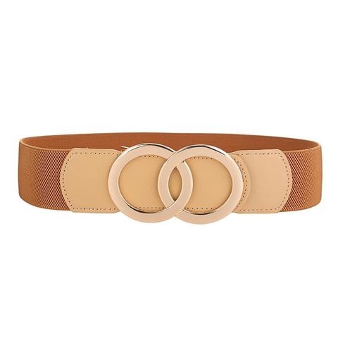 Dây Lưng HimHip Da Thật Phối Chun Mặt OO Sang Trọng 5x81.5cm