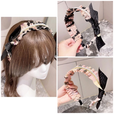 Bờm HimHip Vải Nhún Đính Dải Trai Thanh Lịch 4cm