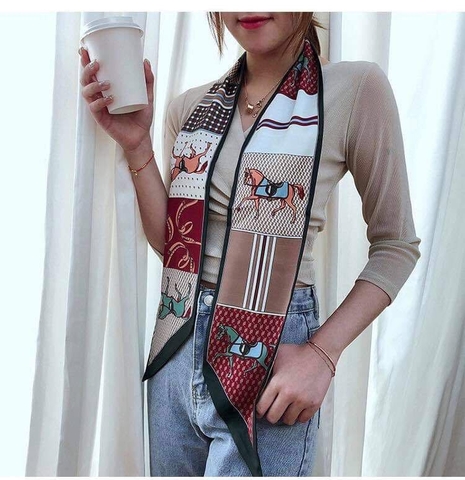 Set Quà HimHip Khăn Tuban Lụa Dài & Kẹp Tóc Kèm Túi Hộp Thiệp - 18