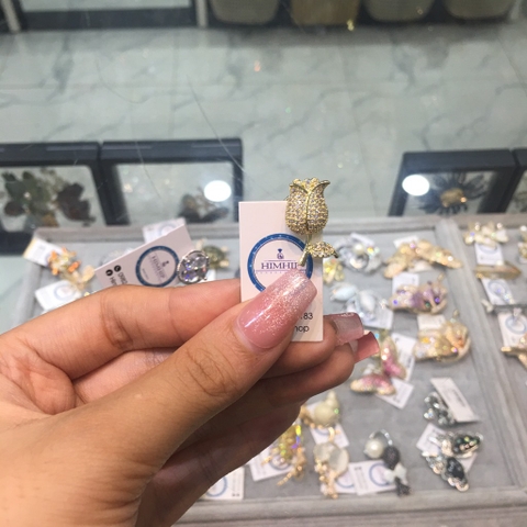 Pin Cài Áo HimHip Hoa Hồng Nhỏ Thanh Lịch HKCC Đính Phale 2cm