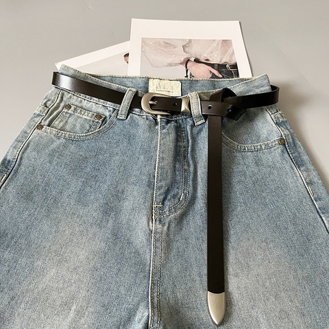 Dây Lưng HimHip Da Miếng Khoá Vuông Đơn Giản 2x109cm