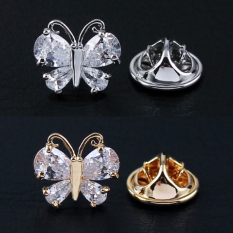 Pin Cài Áo HimHip Bướm Tinh Xảo HKCC Đính Phale