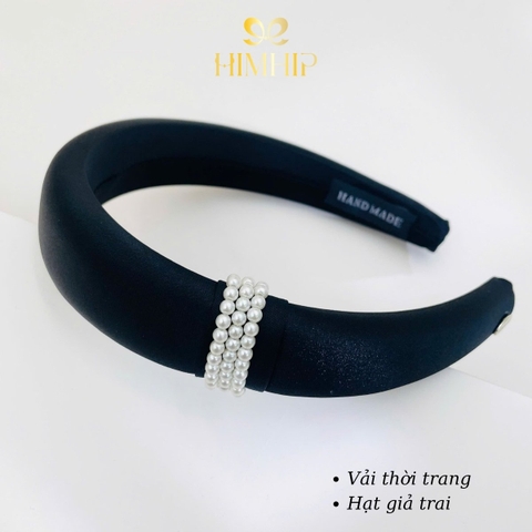 Bờm HimHip Phối 3 Vòng Giả Trai Vải Trơn Sang Trọng 3cm