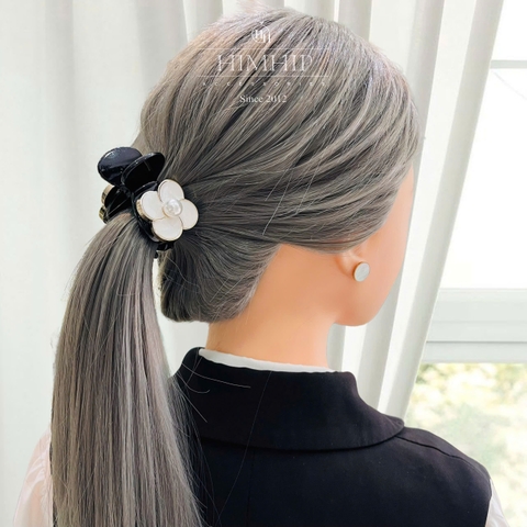 Kẹp Càng Cua HimHip Composite Mix Hạt Giả Trai Hoa 4 Cánh Thanh Lịch 3 Răng 3x5cm