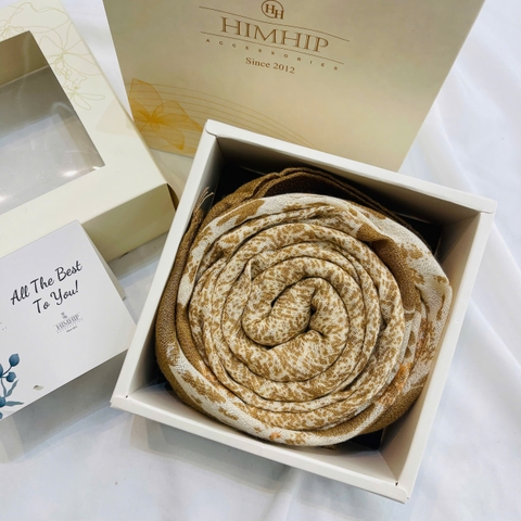 Set Quà HimHip Khăn Viscose  90x90cm Kèm Túi Hộp Thiệp - 1033