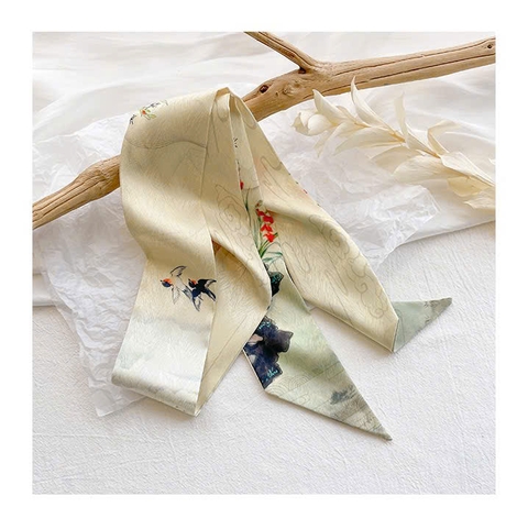 Khăn Lụa Tuban Lụa 129x7cm HimHip Khăn Thắt Túi Quà Tặng Khăn - 11