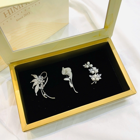 Set Cao Cấp HimHip Cài Áo Kèm Túi Hộp Thiệp - 1045