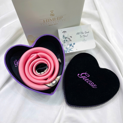 Set Quà Valentine HimHip Khăn Lụa Vuông Cao Cấp 53x53cm Kèm Túi Hộp Thiệp - 1140