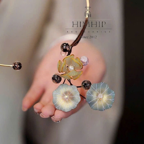 Kiềng Cổ HimHip Kim Liên Tịnh Đế 15cm Kèm Hộp Phụ Kiện Áo Dài