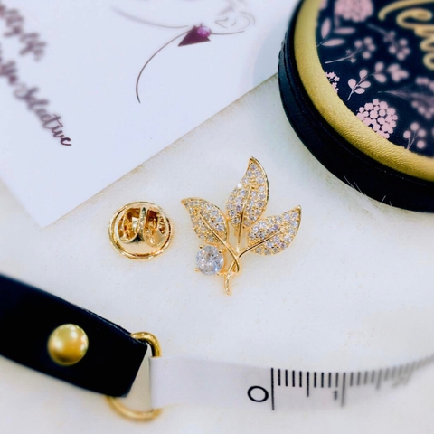 Pin Cài Áo HimHip Lá Phong Nhỏ Thanh Lịch HKCC Đính Phale 2 cm