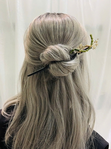 Trâm Cài Tóc HimHip HKCC Lục Trúc Kim Diệp 20cm Kèm Hộp Phụ Kiện Áo Dài