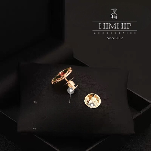 Pin Cài Áo HimHip Con Ong Họa Tiết Độc Đáo Sang Trọng HKCC Đính Phale 2*2cm